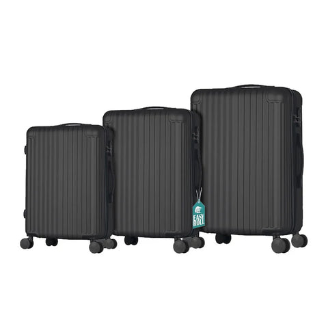 Set de 3 maletas con asa telescópica y ruedas de 56/66/76cm Negro