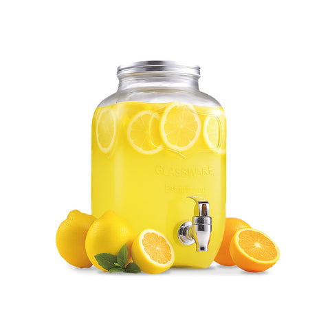 Dispensador de bebidas de vidrio de 8 l con grifo
