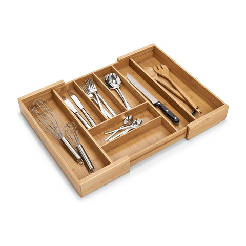 Organizador extensible para cajones de bambú