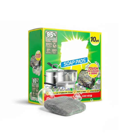 Esponjas jabonosas de acero 10 uds. – Limpieza profunda de cocina