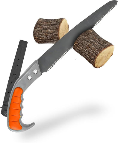 Sierra de podar de acero con mango ergonómico y funda de 46cm