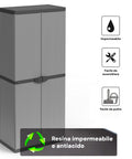 Armadio Portascope da esterno a 2 Ante e 3 Ripiani Regolabili 68x40x168cm