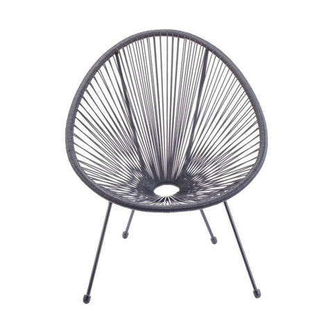 Sillón Scooby gris de acero negro