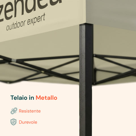 Gazebo plegable 3x3 m impermeable con bolsa y pesos incluidos