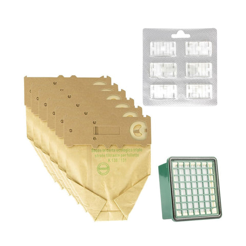 Kit de repuestos VK130 VK131 - 12 bolsas, 2 filtros, 20 ambientadores en stick