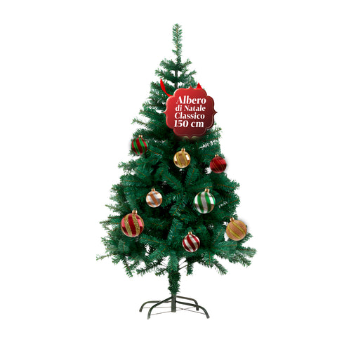 Árbol de Navidad clásico - ramas frondosas y estables, altura