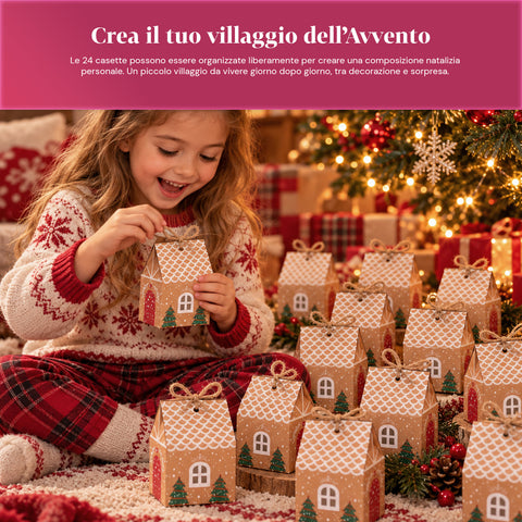 Calendarios de Adviento – Versión árbol con cajones o casitas con pegatinas