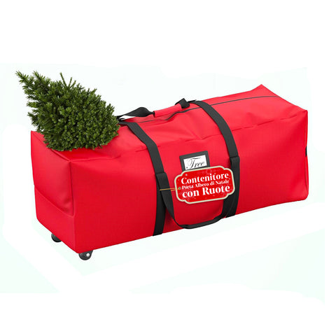 Borsa Contenitore per Albero di Natale con Ruote in Tessuto Impermeabile