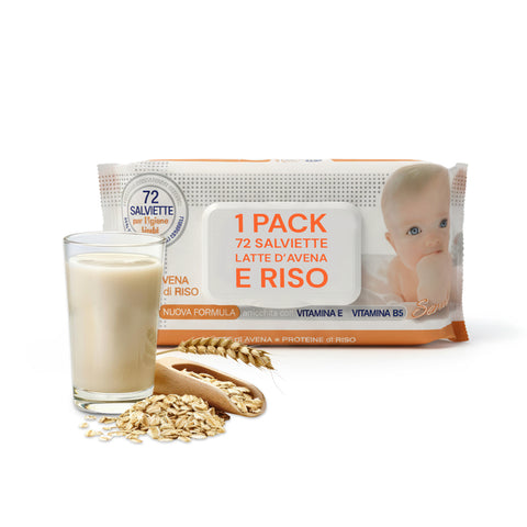 Toallitas para bebé 72 / 864 uds. – Suaves con textura de panal, fragancia de leche de avena y arroz, aloe o crema de talco