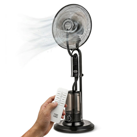 Ventilador de pie con nebulizador 75W - 3 velocidades y mando a distancia