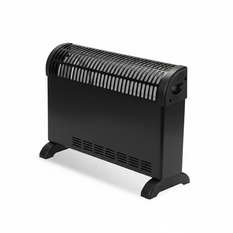 Termoconvector eléctrico de suelo de 2000w 51 x 10,5 x 38,5 cm Negro