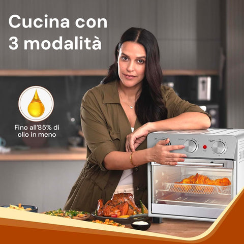 Friggitrice Forno Ad Aria 22l Con 4 Accessori