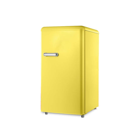 Frigorífico de una puerta retro 100l amarillo
