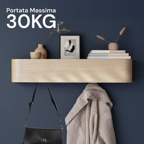 Perchero de pared de diseño moderno con 4 ganchos ocultos