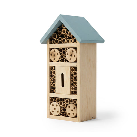 Casa para insectos de jardín de madera de bambú - 6 compartimentos