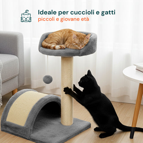 Tiragraffi per Gatti 50 cm con Arco in Sisal e Gioco Pendente