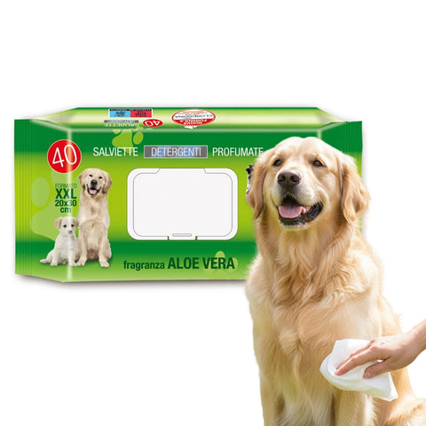 Toallitas para mascotas 40 / 480 uds. con aloe – Limpiadoras y desodorantes para uso diario