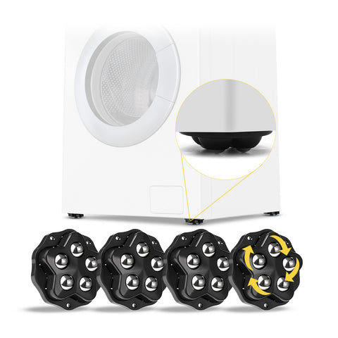 Set de 4 ruedas multidireccionales de 360° con 5 bolas de acero y capacidad de carga de 300 kg