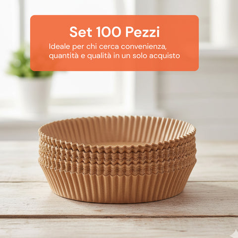 Set de 100 unidades de papel para horno para freidora de aire - impermeable y resistente al calor