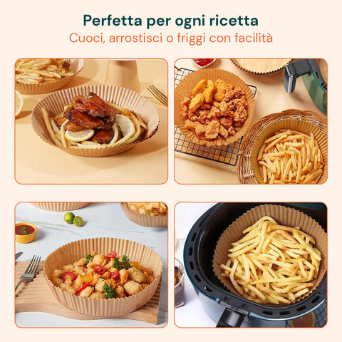 Set de 100 unidades de papel para horno para freidora de aire - impermeable y resistente al calor