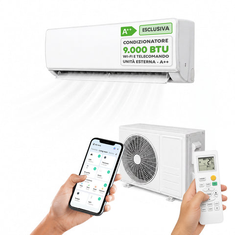 Aire acondicionado monosplit inverter de 9000/12000/18000 BTU A++ con gas R32 y Wi-Fi