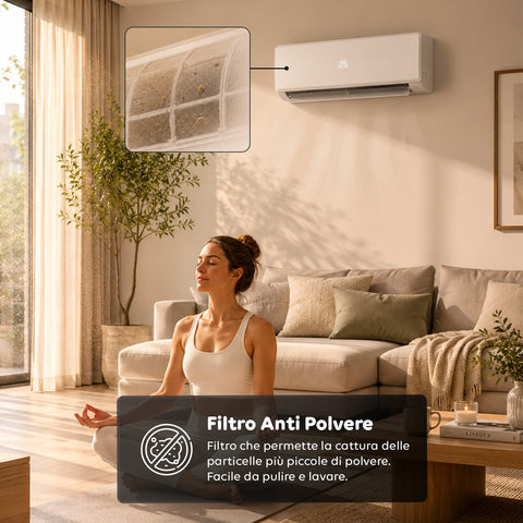 Aire acondicionado monosplit inverter de 9000/12000/18000 BTU A++ con gas R32 y Wi-Fi
