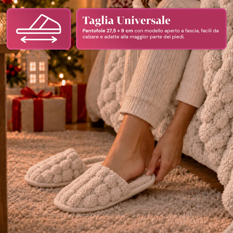 Set de manta y zapatillas suaves y acogedoras | manta de 130x160 cm, zapatillas de talla única, 4 colores