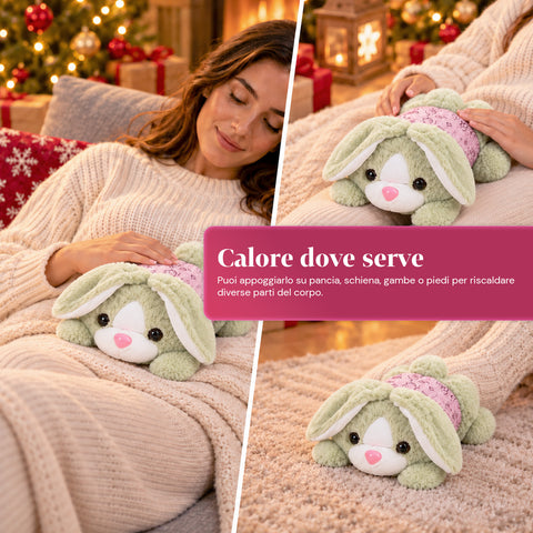 Calientamanos eléctrico de peluche con bolsa térmica recargable, 2 bolsillos, calor durante 4-5 horas, desenfundable con cremallera - Blind Box