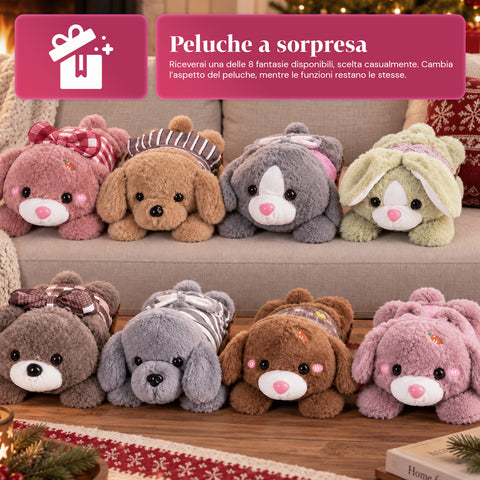 Calientamanos eléctrico de peluche con bolsa térmica recargable, 2 bolsillos, calor durante 4-5 horas, desenfundable con cremallera - Blind Box