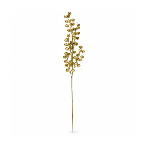 Ramo artificial con bayas en rojo de 65cm o dorado de 60 cm, decoración navideña