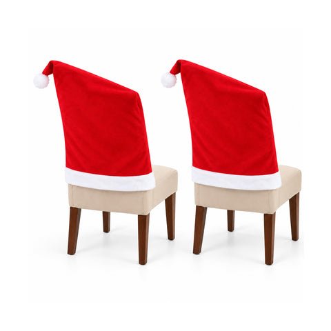 Funda navideña para silla con gorro de Papá Noel, 50x60 cm