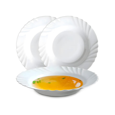 Set de 19 platos de vidrio opalino Titan