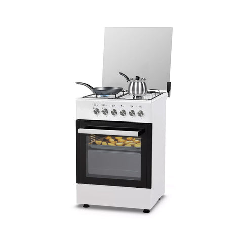 Cocina de 60cm con 4 fuegos y horno eléctrico de 1900W – clásica y potente