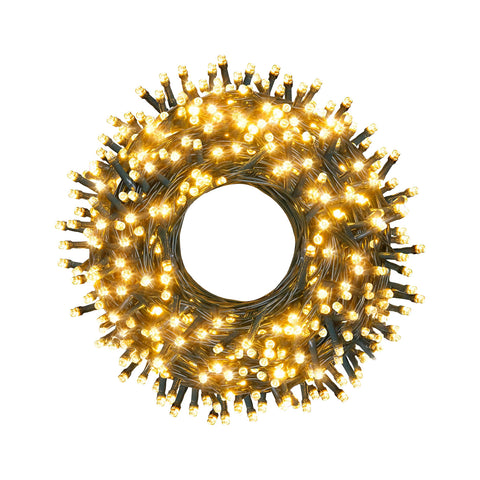 Luces navideñas 1000 LED blanco cálido - cadena de 100 metros para exterior e interior