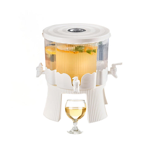 Dispensador giratorio de 360° para bebidas, 6 L en total, con 4 compartimentos y base resistente