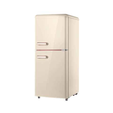 Frigorífico de dos puertas retro 110l crema