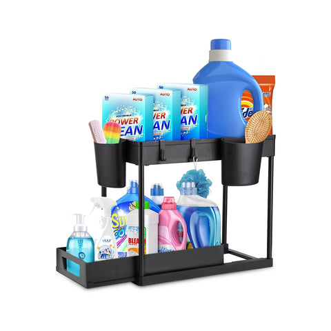 Organizador multiuso 40x21,5x37cm con estantes y accesorios incluidos