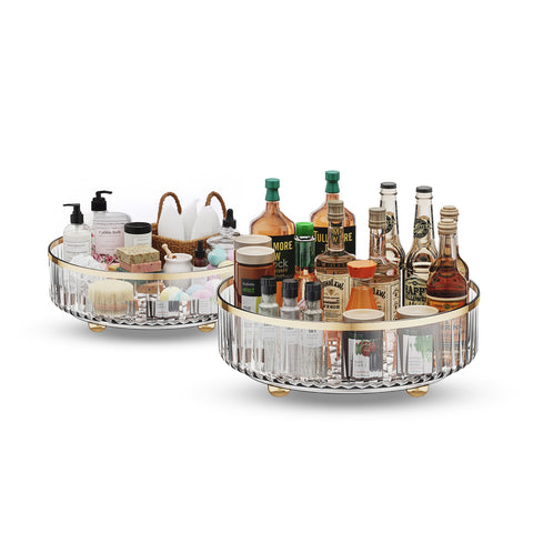 Bandejas giratorias para cosméticos y cocina – set de 2, impermeables