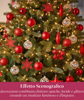 Kit Addobbi di Natale Rosso – 102 Pezzi con Stella e Ornamenti Vari