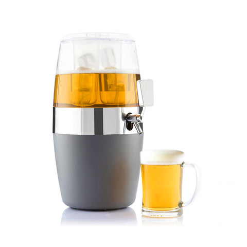 Dispensador refrigerado de bebidas de 4L con grifo antigoteo para uso exterior e interior.
