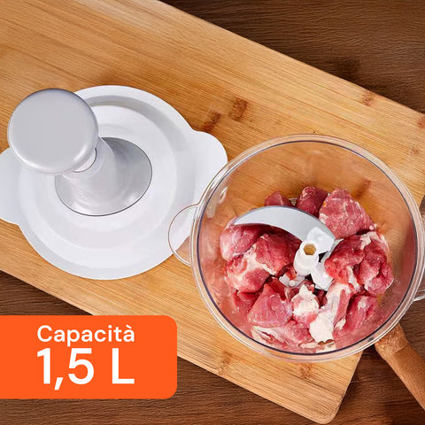 Tritatutto per Verdure Quttin 18x1 x22 cm Portatile Ideale per Carne e Verdure