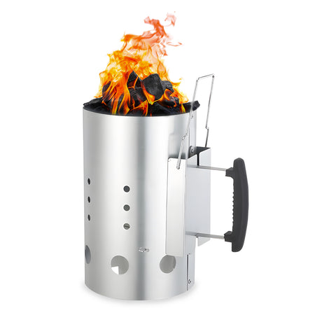 Encendedor tipo chimenea para barbacoa de carbón con mango de PP