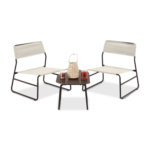 Set Cannes De Salón Con Mesa De Vidrio Y 2 Sillones