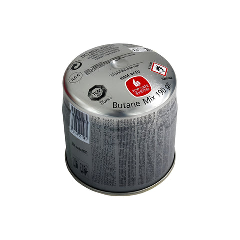 Cartucho de gas desechable de 190g compatible con quemadores de gas estándar