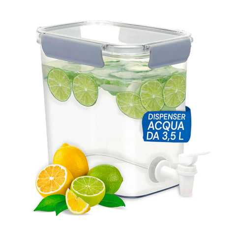 Contenedor para bebidas de 3,5 litros con tapa hermética y grifo antigoteo