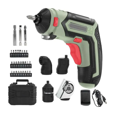 Atornillador multifunción 4v con batería de 1,5 Ah y maletín con 26 accesorios
