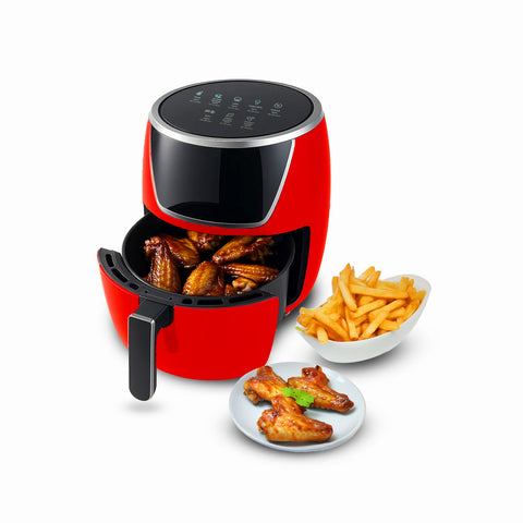 Freidora de aire de 5l, 1500w, temperatura de 80-200°C, con temporizador y pantalla LED