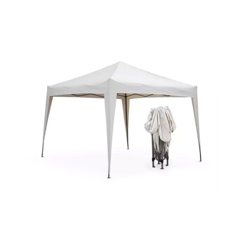 Gazebo plegable tipo acordeón de acero de 3x3 resistente para jardín y terraza