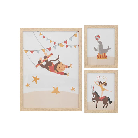 Set de 3 marcos Circus infantiles de madera