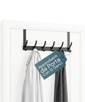 avilia home appendiabiti da porta in alluminio con 12 ganci portata 10kg adatto per porte spesse da 41 45 cm ean 8052879012006
